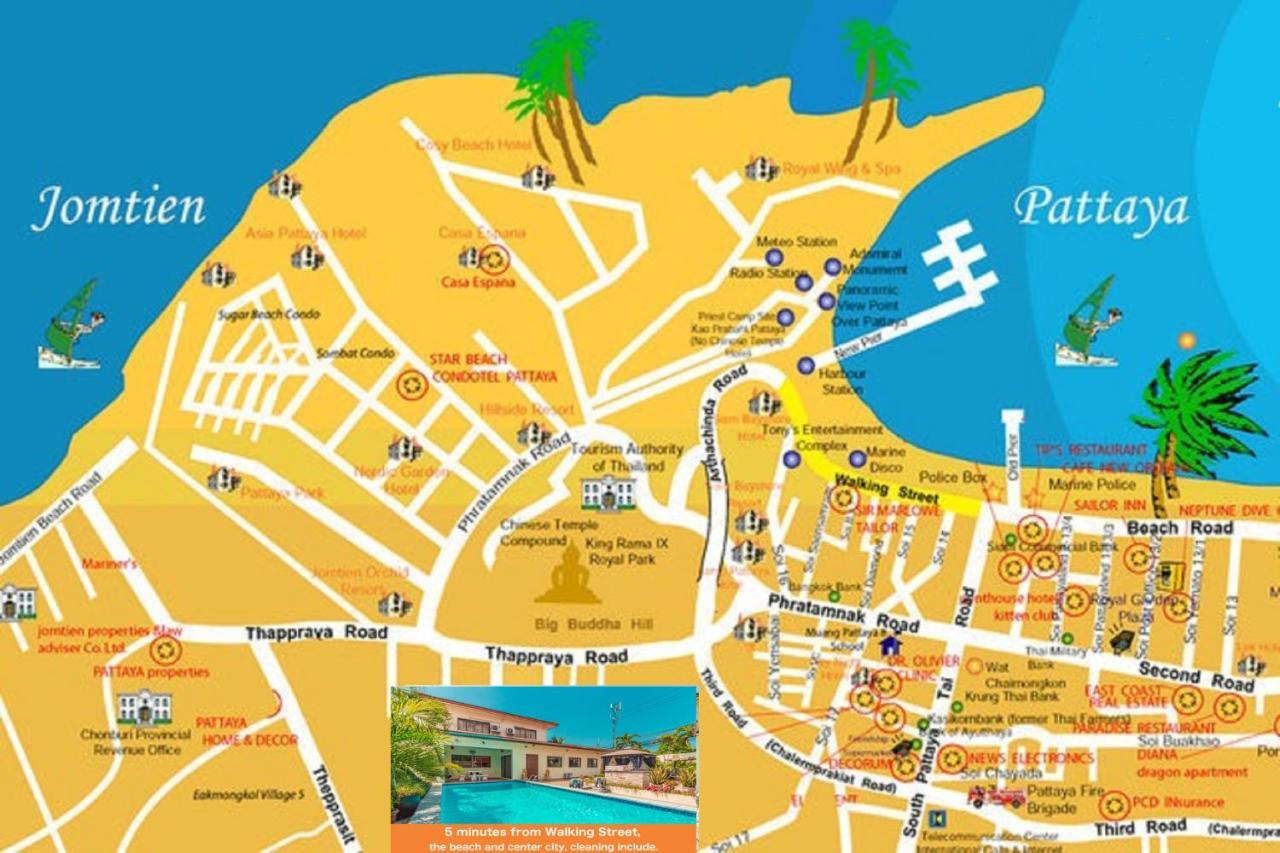 Viewbor Villa - Pattaya Holiday House Walking Street 4 Bedrooms Luaran gambar
